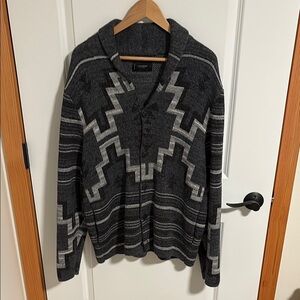 Lucky Brand Charcoal and Light Gray Cardigan